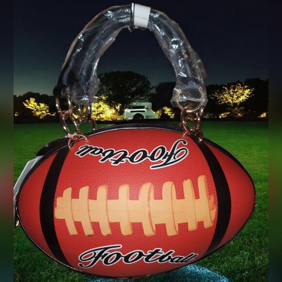Football Design Novelty Women's Hand Bag NWT - Picture 1 of 3